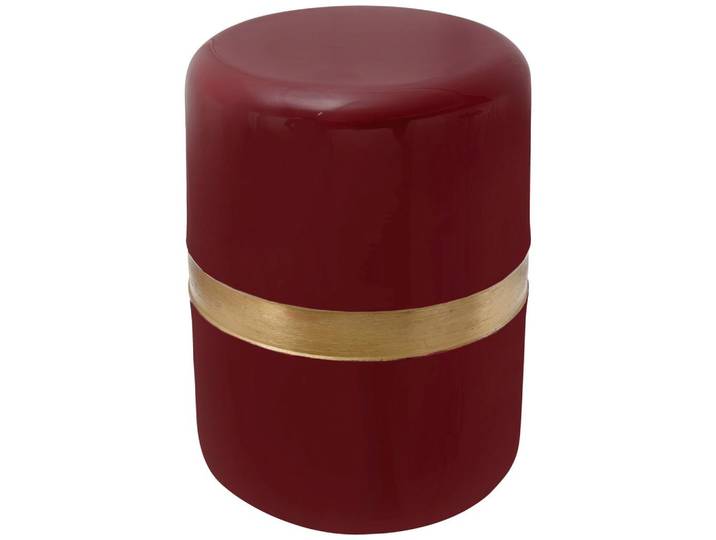 Beistelltisch Art Deco 475 Goldfarben/Pflaume B: 36 cm