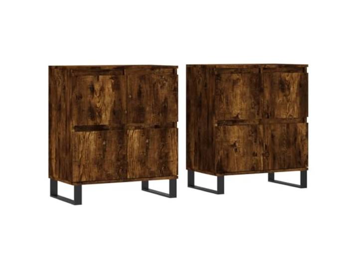 HGFDVCMR Sideboard 2er Set Räuchereiche Holzwerkstoff 120x35x70 cm Elegante Kommoden in Räuchereiche-Optik mit viel Stauraum für Wohnzimmer und Flur. Stabil und vielseitig nutzbar.