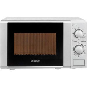 Exquisit Mikrowelle MW 900-030G, mit 1000 Watt Grill, 700 Watt, silber, mit Drehteller, Garraum 20 Liter