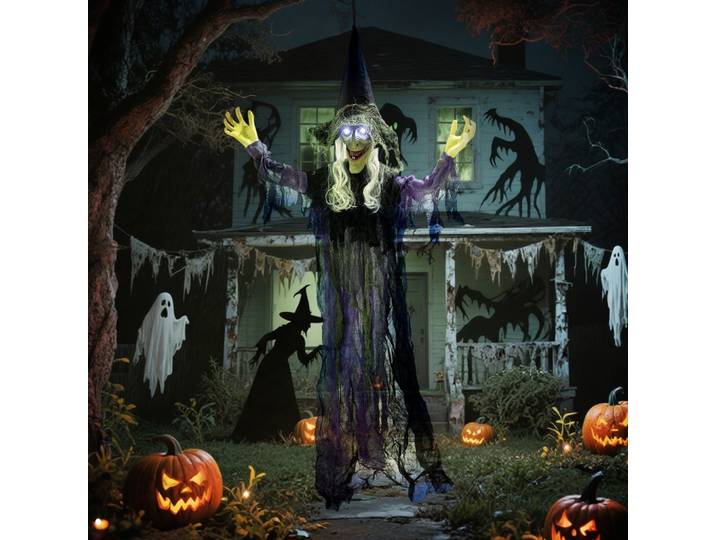 HALLOWEEN-DEKORATION Stahl Polyester Violett