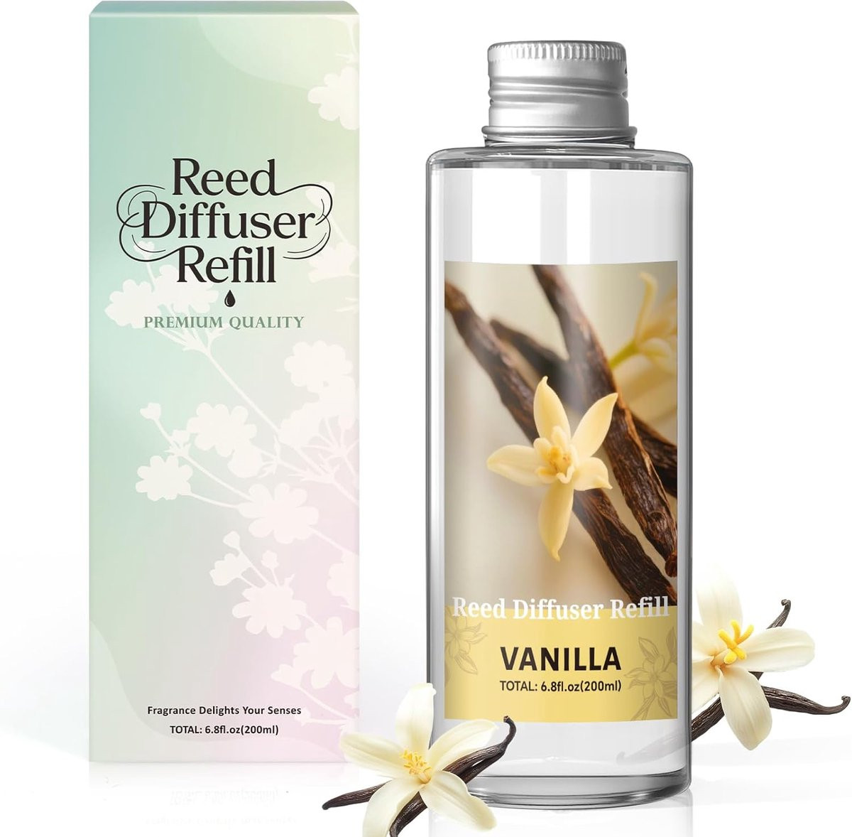SnelShoppen Air Freshener Refill Vanille Geurolie Navulling voor Diffuser, 200ml