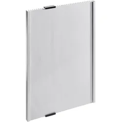 Büroschild TIRANA Hochformat | A4, Aluminium, Acryl (PMMA), Polyamid, silber