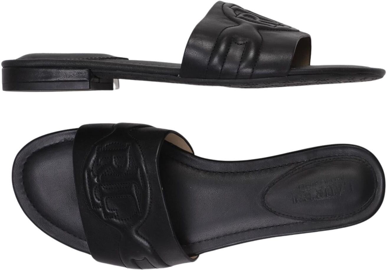 Lauren Ralph Lauren Damen Sandalen, Schwarz, Gr. EU 37, Leder - Second Hand