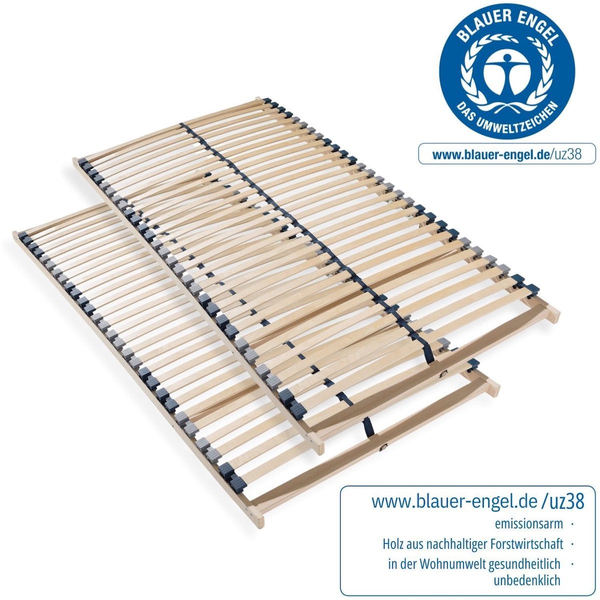 Sleepneo Lattenbodem 160x200 cm - Stabiel beukenhouten frame (2x 80x200 cm)