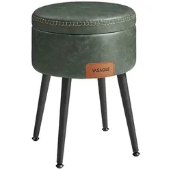 VASAGLE Wohnzimmer-Hocker mit Stauraum grün