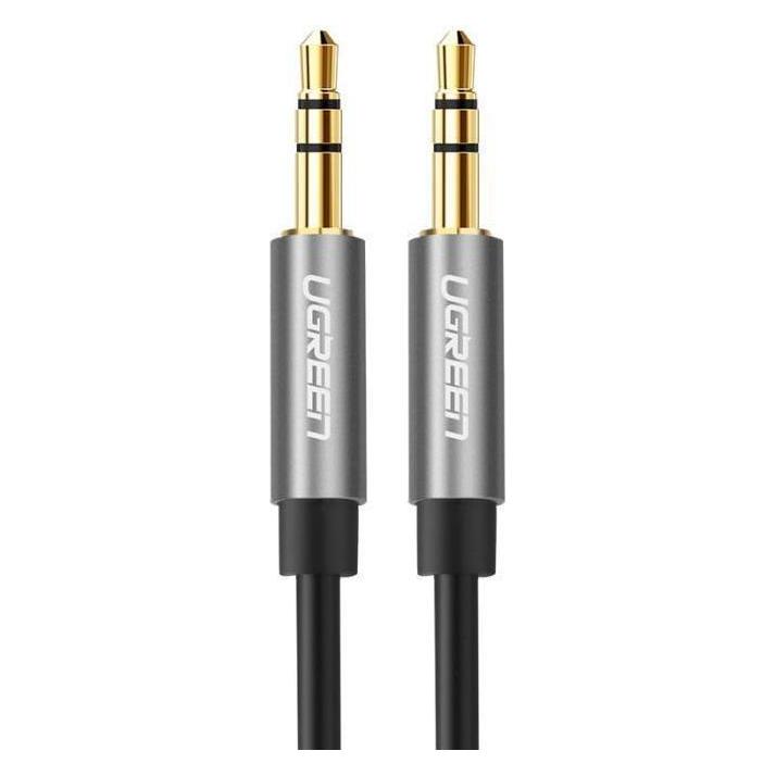 Ugreen AV119 Mini jack cable 3.5mm AUX 0.5m (silver) (0.50 m, AUX Kabel) (10732)