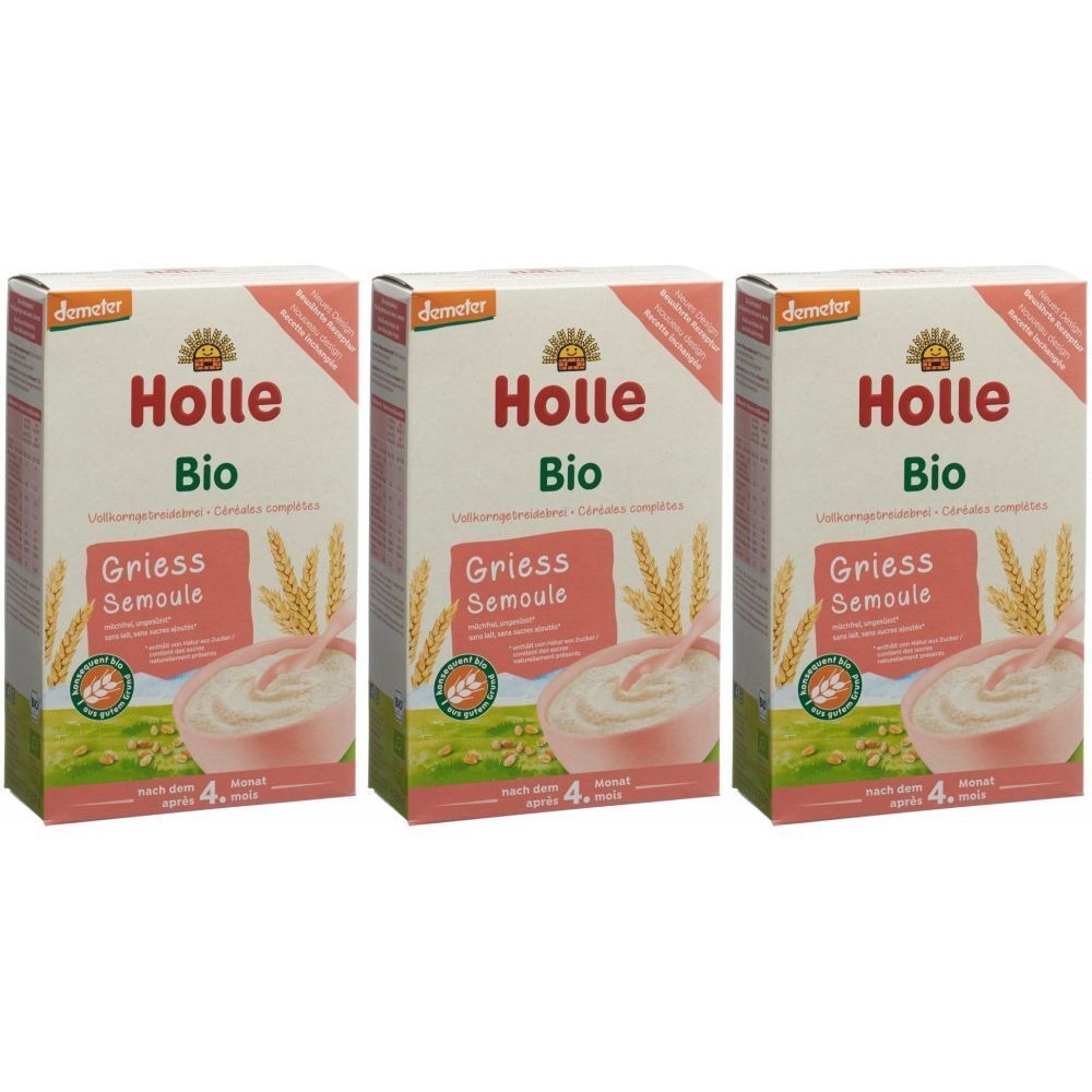 Holle Babybrei Griess Bio 250 g x3 3x250 Pulver