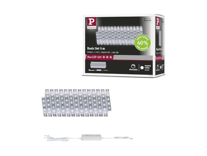 Paulmann MaxLED 500 Basis-Set 5m 4000K Silber