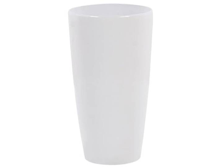 Blumentopf aus Steingemisch weiß 40x40x75 cm rund moderner Look Tseria