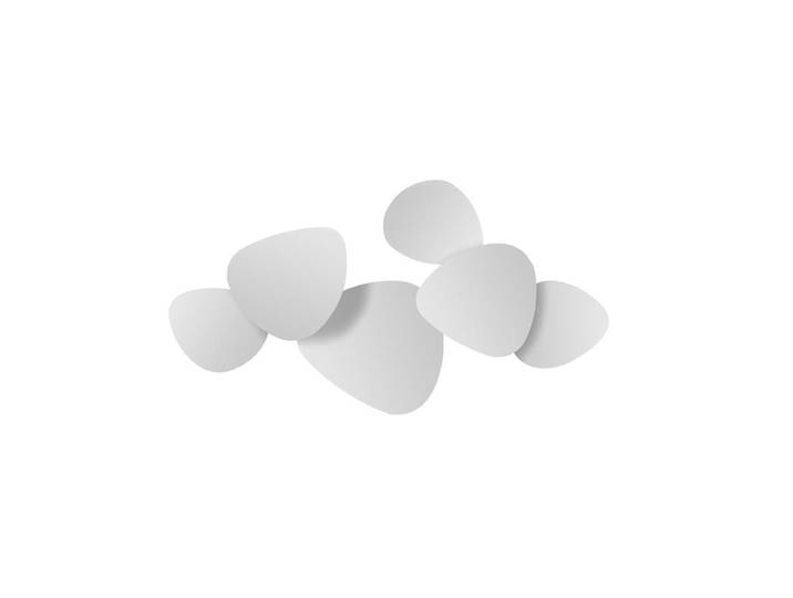 BOVER lampe murale TRIA SET 6 (Blanc satiné - Aluminium)