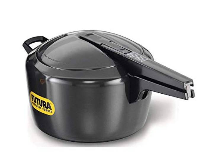 Hawkins Futura 5 Liter Schnellkochtopf, harteloxierter Innendeckel Schnellkochtopf, Pfannenkocher, Schwarz (FP50)