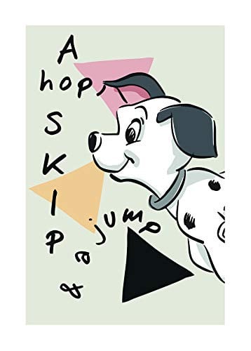 Komar Disney 101 Dalmatiërs Angles Kunstdruk voor Kinderkamer, Breedte: 50 cm, Hoogte: 70 cm