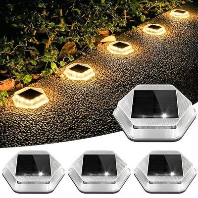 4 stücke solar led u-lichter außen ip65 wasserdicht garten licht garten schritte treppen rasen beleuchtung dekoration