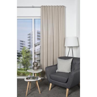 Gardine HOME WOHNIDEEN "OXFORD, 1 Stück, Multifunktionsband, blickdicht, Leinenstruktur", beige (natur), B:135cm H:245cm, Voile, Obermaterial: 100% Polyester, Gardinen, Gardine, blickdicht
