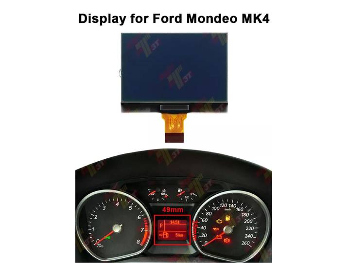 Écran LCD de tableau de bord pour groupe d'instruments Ford Mondeo MK4