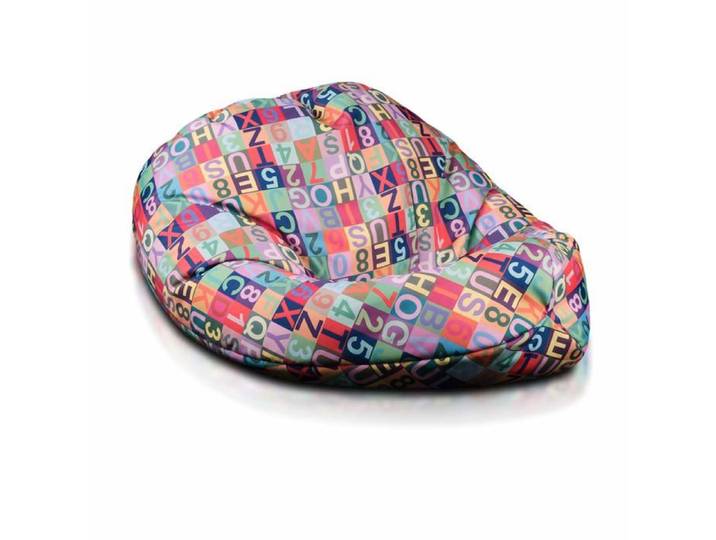 Pouf Gigoteuse pour enfants coussin rembourré en microfibre double fermeture anti-perte Lettres et Chiffres Dg32