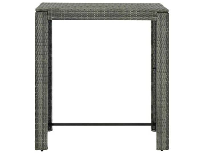 HBBMGYD Bartisch Polyraton grau 100 x 60,5 x 110,5 cm Robuster lackierter Stahl, langlebiges Polyrattan, pflegeleicht, für den Innen- und Außenbereich geeignet