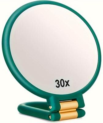Fusion Finds Adjustable Travel Makeup Mirror With Magnification Dual Sided Handheld Vanity Mirror green