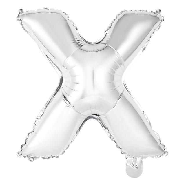 Riethmüller Mini Buchstabe X Silber Folienballon N16 verpackt (5x) (9909631)