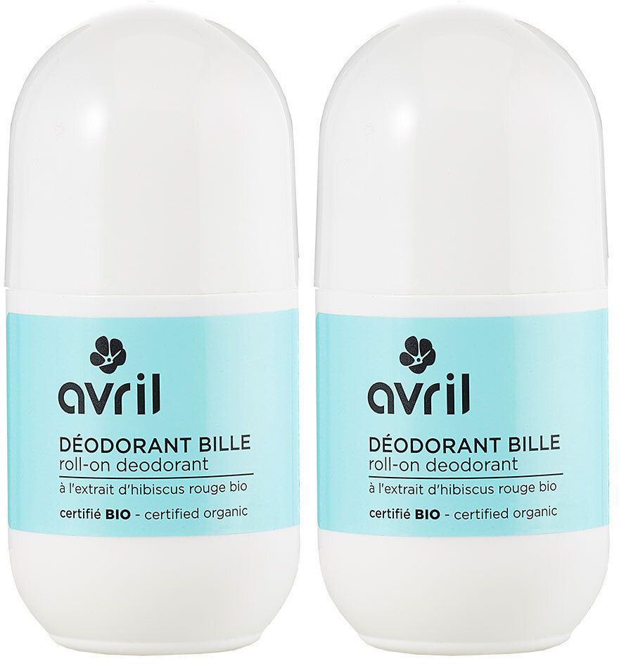Avril Déodorant Roll-on à l'extrait d'Hibiscus Rouge x2 2x50 ml Roller