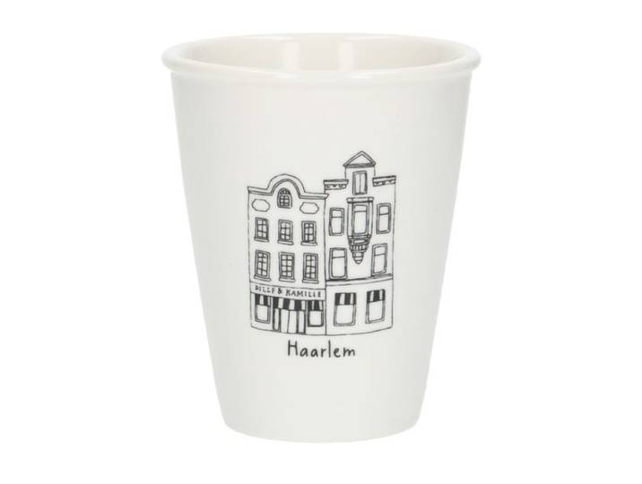 Gevel mok, Haarlem, porselein, 200 ml