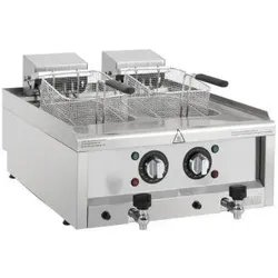 Doppelte elektrische Fritteuse Buffalo Serie 600 2 x 8L