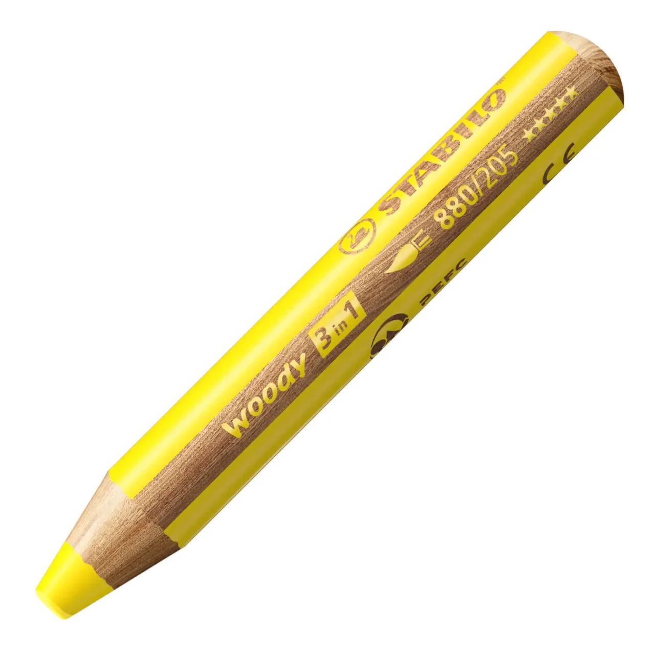 STABILO woody 3 in 1 Buntstift gelb, 1 St.
