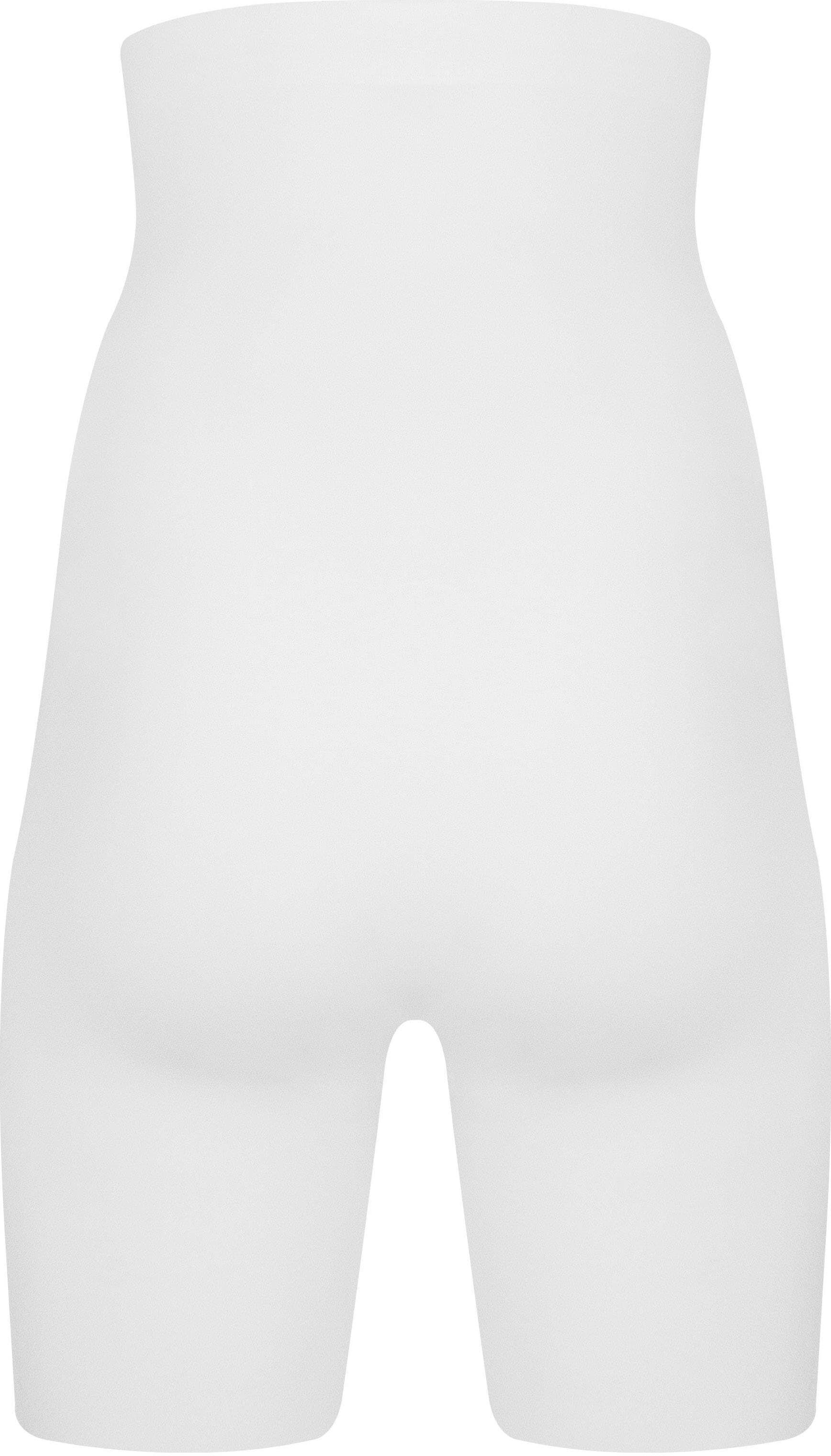 Panty MAGIC BODYFASHION "Maxi Hi-Bermuda", Damen, Gr. 3XL, weiss (barista), Obermaterial: 54% Polyamid, 46% Elasthan, unifarben, eng, Unterhosen Panty, Silikonbesatz an der Oberseite verhindert ein Einrollen barista 3XL