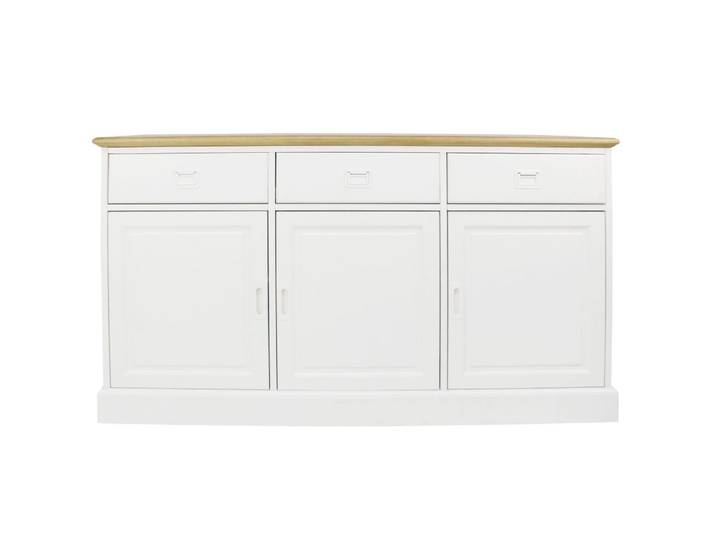 Buffet 3 portes 3 tiroirs blanc L150
