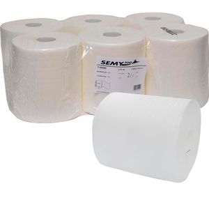 Semy-Top Handtuchrollen ST-88085, perforiert, 2-lagig, weiß, 336 Blatt 20cm x 36cm, 6 Rollen
