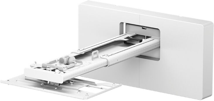 support mural V12HB12010 Support de montage mural au design blanc épuré, facile à installer et compatible avec le projecteur Epson EB-810E.