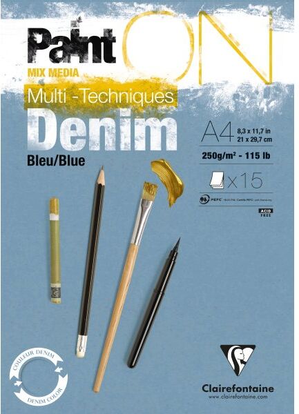 Clairefontaine Painton Tegneblok   Denim   A4