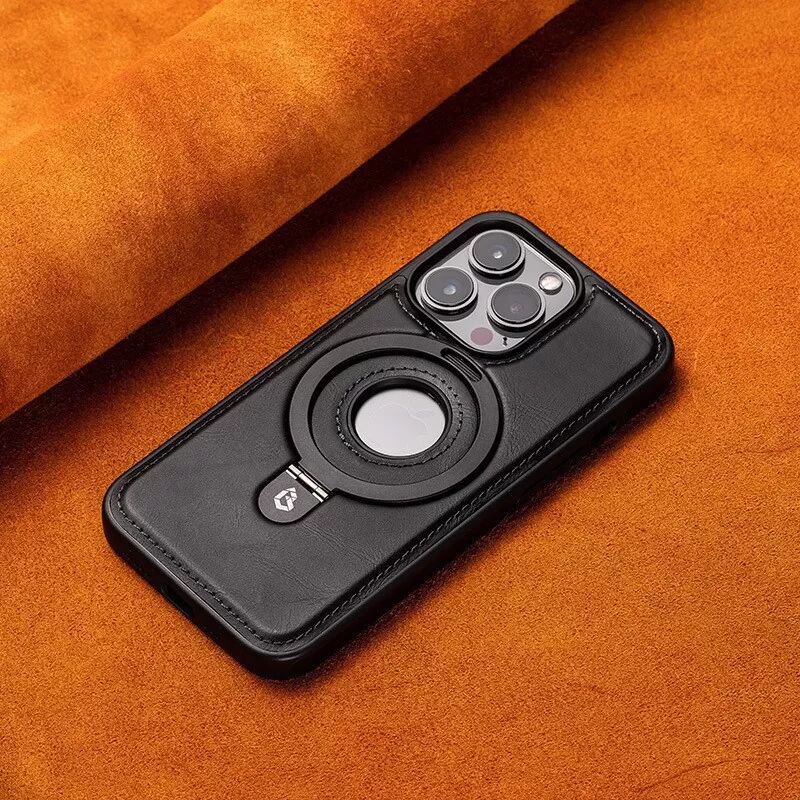INF Exklusive Lederhülle für iPhone 16 Plus – Schwarz iPhone 14 Pro Max
