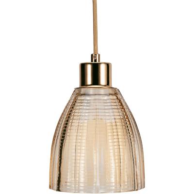 PAULEEN Pendelleuchte "Gleaming Gold", gold (goldfarben), 19, Ø 13,3cm H: 170cm, 1 Stk., Leuchten, E27, Glas, Pendelleuchte