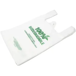 DayBays 150000 Stk. Bio Hemdchentragetaschen 24+11x45 cm 100% Biodegradable Bag weiß geblockt