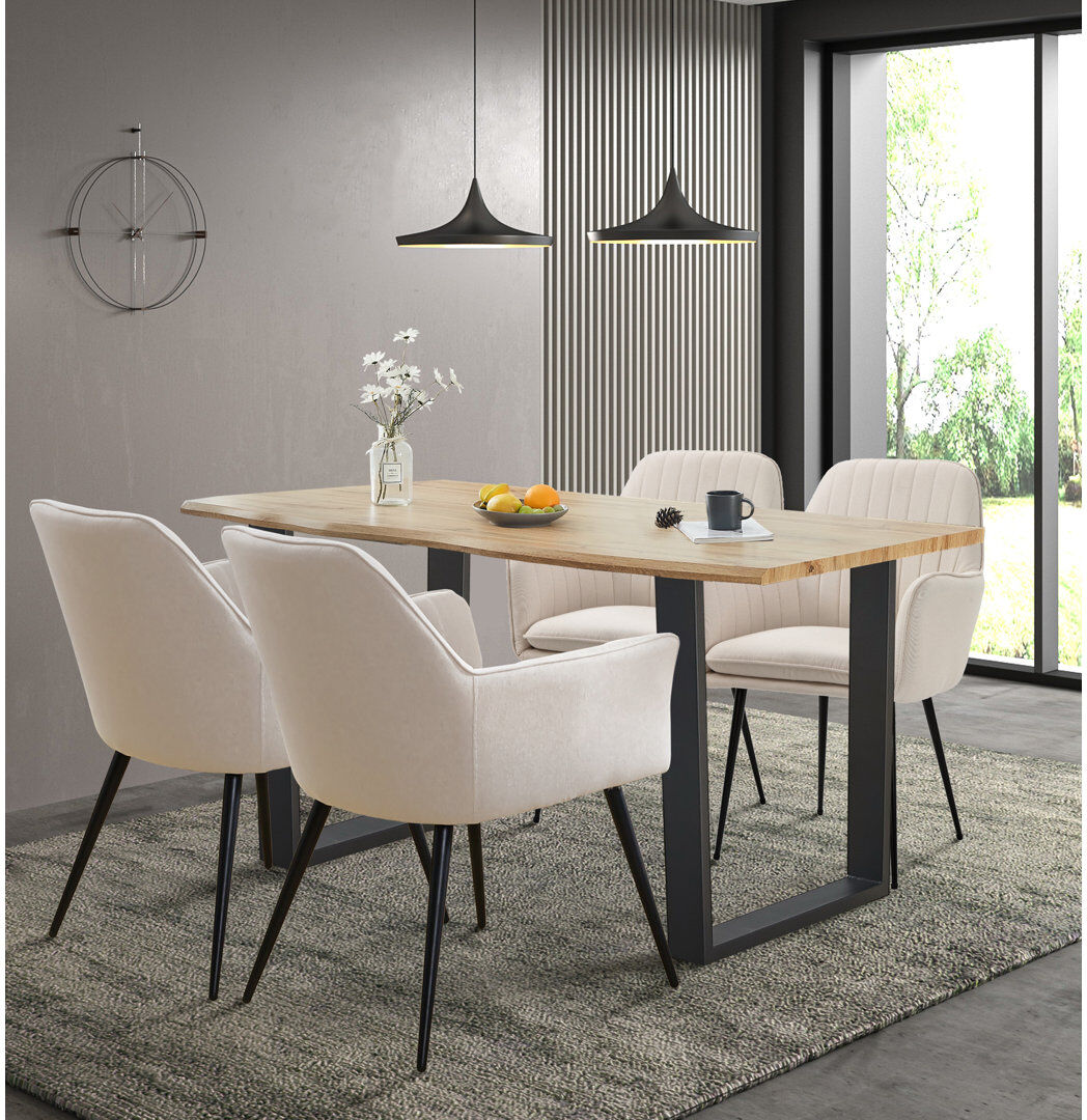 George Oliver Mose 4 -Person Dining Set Beige 4