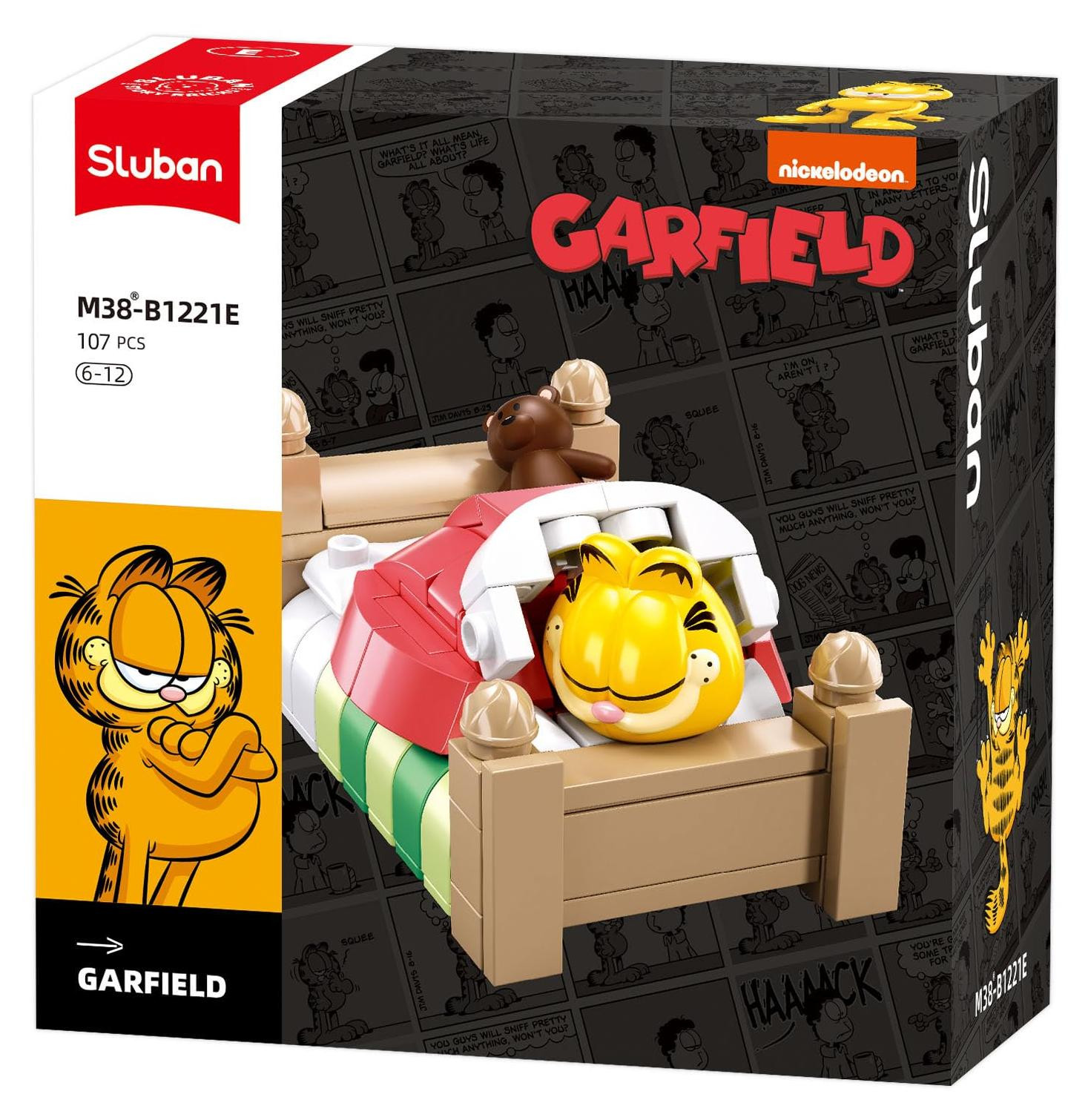 Sluban Garfield constructiespeelgoed bedset met 107 onderdelen