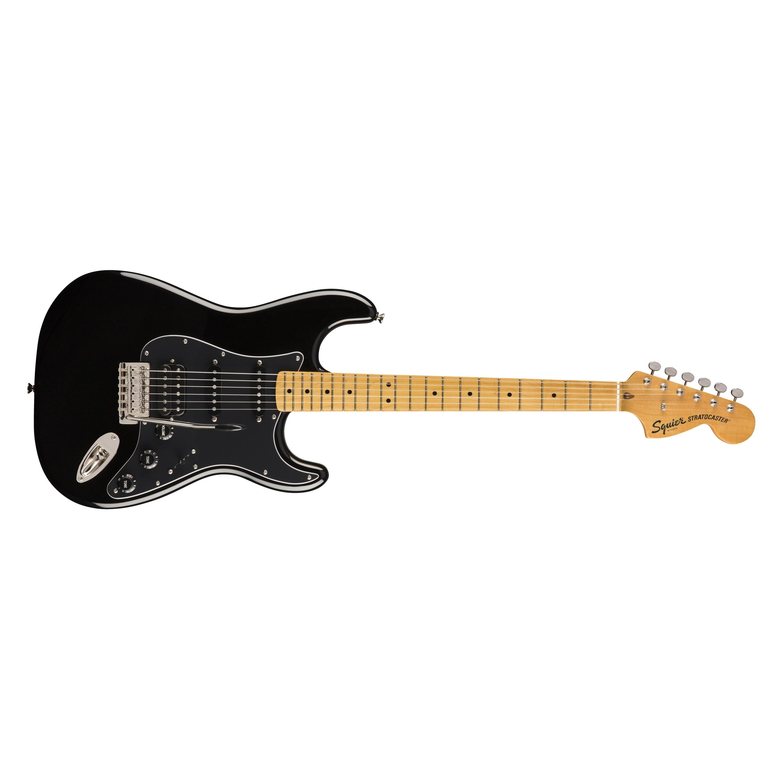 Fender Classic Vibe 70s Stratocaster HSS Black MN (E-Gitarre, Bone, Maple, Poplar) (0374023506)