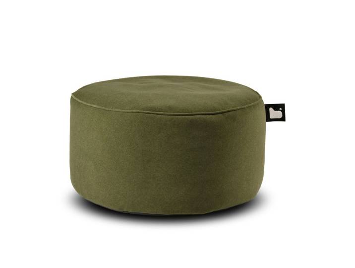 b-bag Extreme Lounging Sitzhocker b-poufe Wildleder Moss