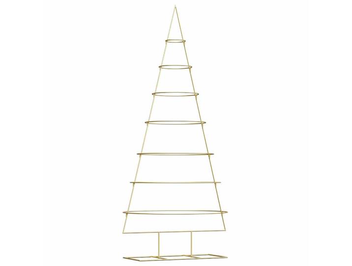vidaXL Weihnachtsbaum Metall 94.5/86/209 Cm Gold Stahl, Goldfarben, 209 cm, Dekoration, Weihnachtsdekoration, Christbäume & Zubehör