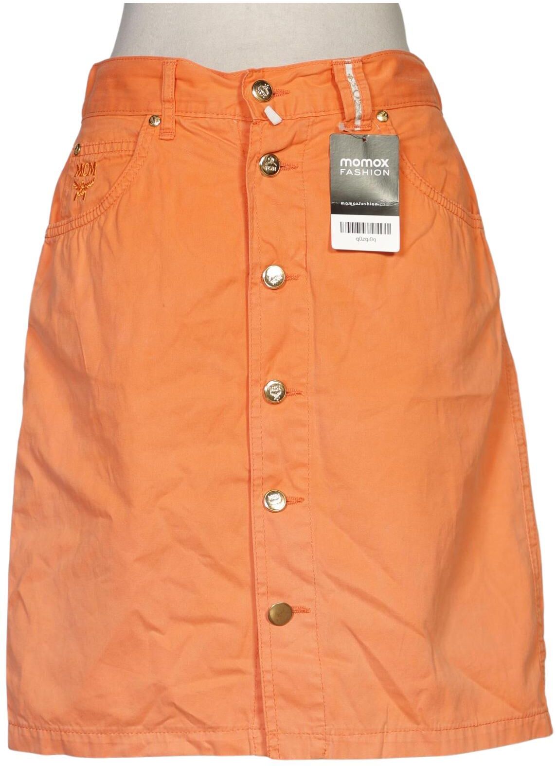 MCM Damen Rock, Orange, Gr. W29, Baumwolle - Second Hand