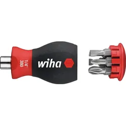 Magazin-Bithalter Wiha®, Stubby, Schlitz und Pozidriv, 7-teilig