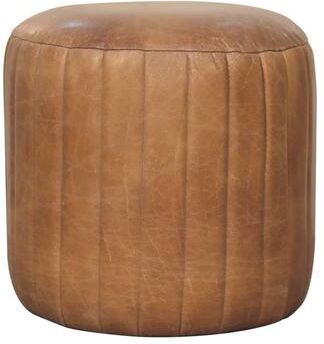 Artisan Furniture Buffalo Leather Boucle Footstool