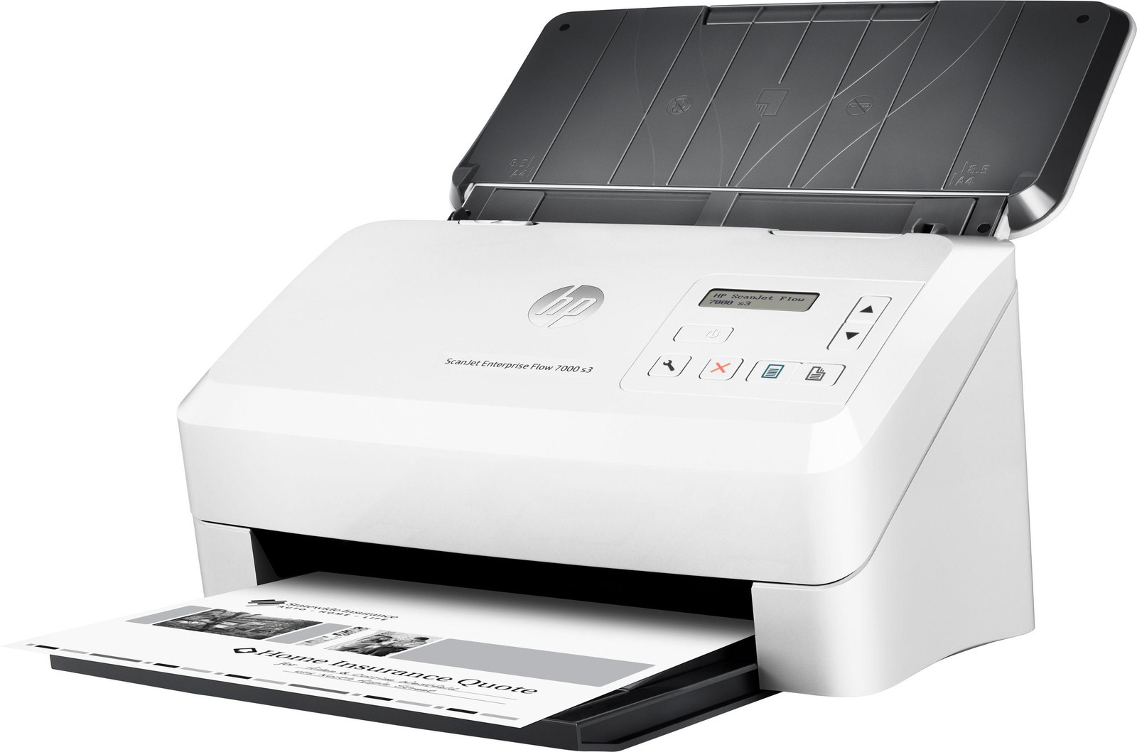 HP ScanJet Enterprise Flow 7000 s3 Documentenscanner met automatische invoer, Dubbelzijdig scannen, 600 dpi, tot 75 pagina's per minuut