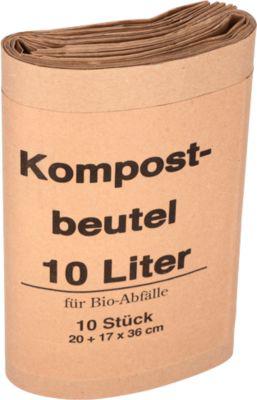 Deiss Bio-Papierbeutel, 10 Liter, Natronmischpapier, braun, B 200+160 x H 360 mm, 300 Stück