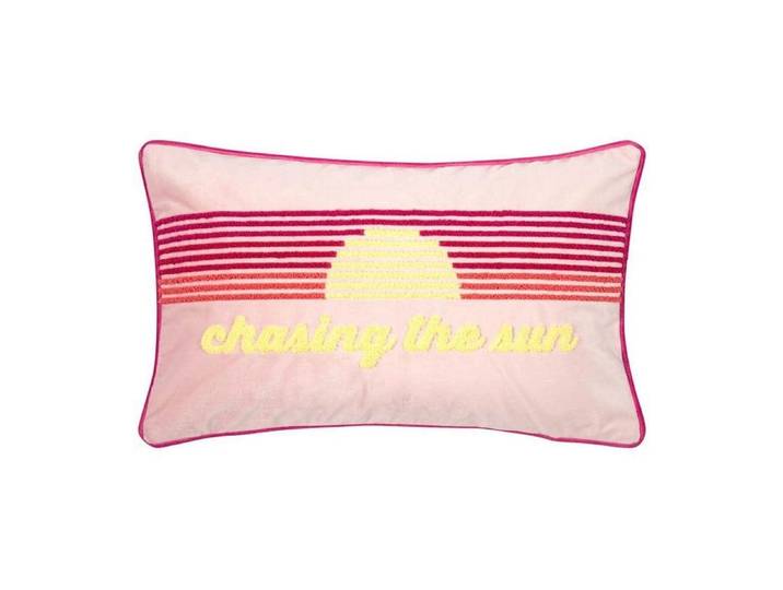 Kissenbezug PAD Letters Dorfkind 50 x 30 cm , rosa (beige, gelb), B:50cm L:30cm, Polyester, Polyester, Kissenbezüge, Kissenbezug