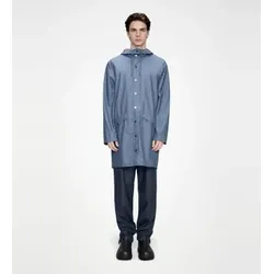 Rains Unisex. 12020 Jacke Long blau (XL), Lässig, Wasserdicht, Polyester