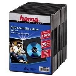 Hama DVD Slim Box - Slim Jewel Case für Speicher-DVD - Kapazität: 1 DVD - Schwarz (Packung mit 25) 00051182