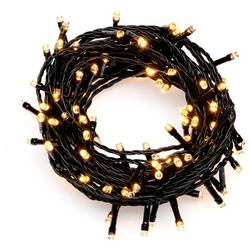 Konstsmide 3897-800 Lichterkette Außen über Steckernetzteil Anzahl Leuchtmittel 100 LED Bernstein Beleuchtete Länge: 9.9 m dimmbar