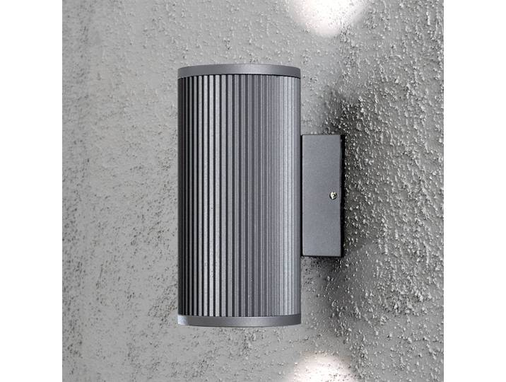 Konstsmide Aussenwandleuchte Siracusa, dimmbar, alu / grau / zink, Aluminium, Modern, Wandleuchte außen